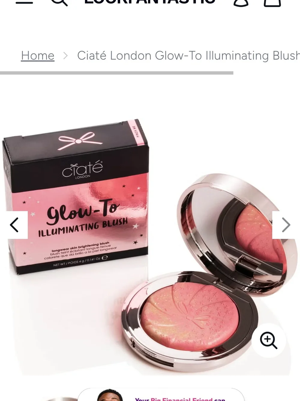 NEW Ciaté Glow-To Illuminating Blush — Pink Radiance PINCH ME SHADE